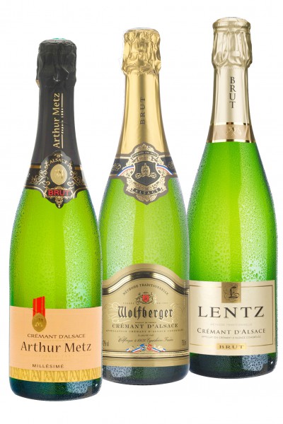 Probierpaket Cremant Elsass, Arthur Metz, Wofberger, Lentz