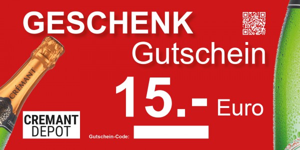 Cremant Geschenkgutschein für 15 .- Euro